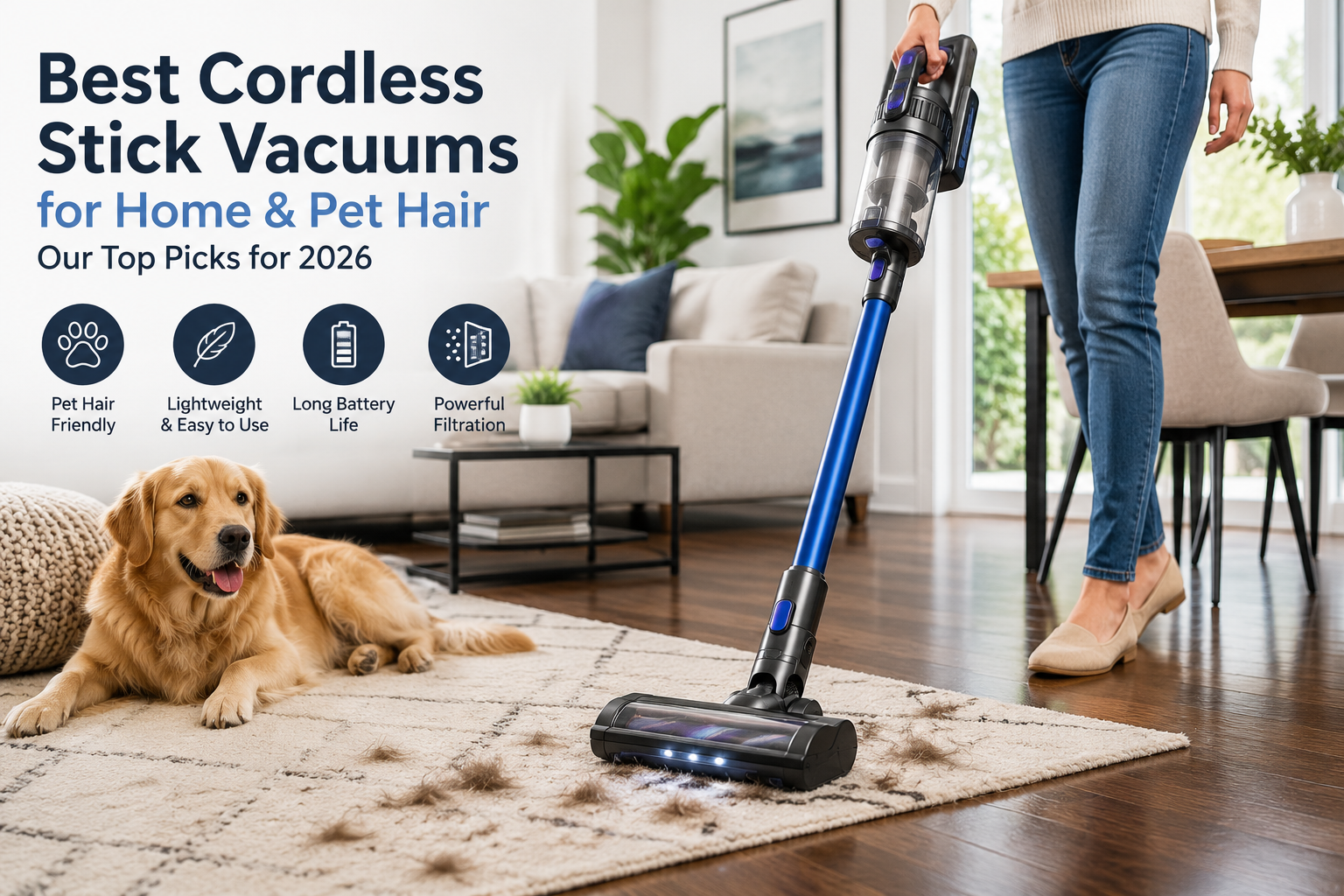 best cordless stick vacuums for home and pet hair