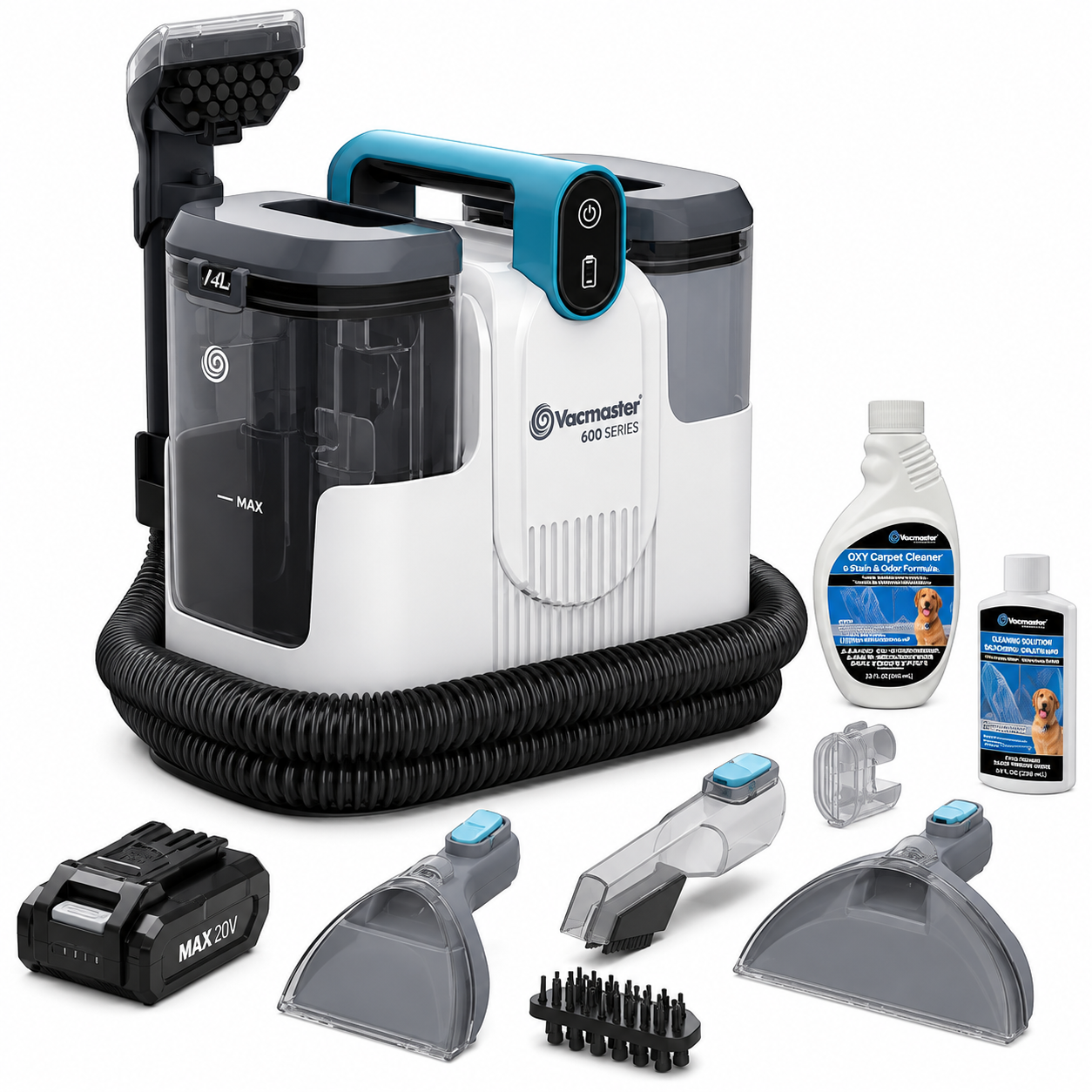 Vacmaster 600 Series cordless portable carpet cleaner